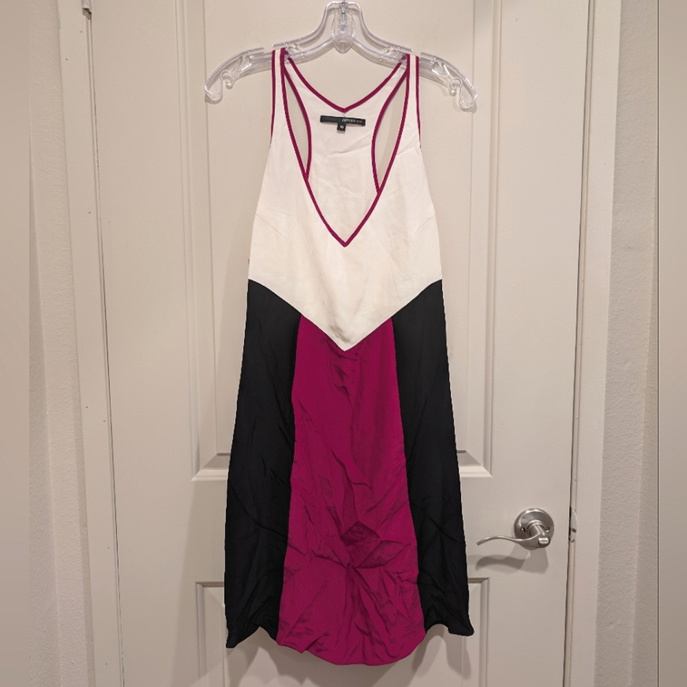 100% Silk Jay Godfrey Color Block Dress Sleeveless Dress Size 10